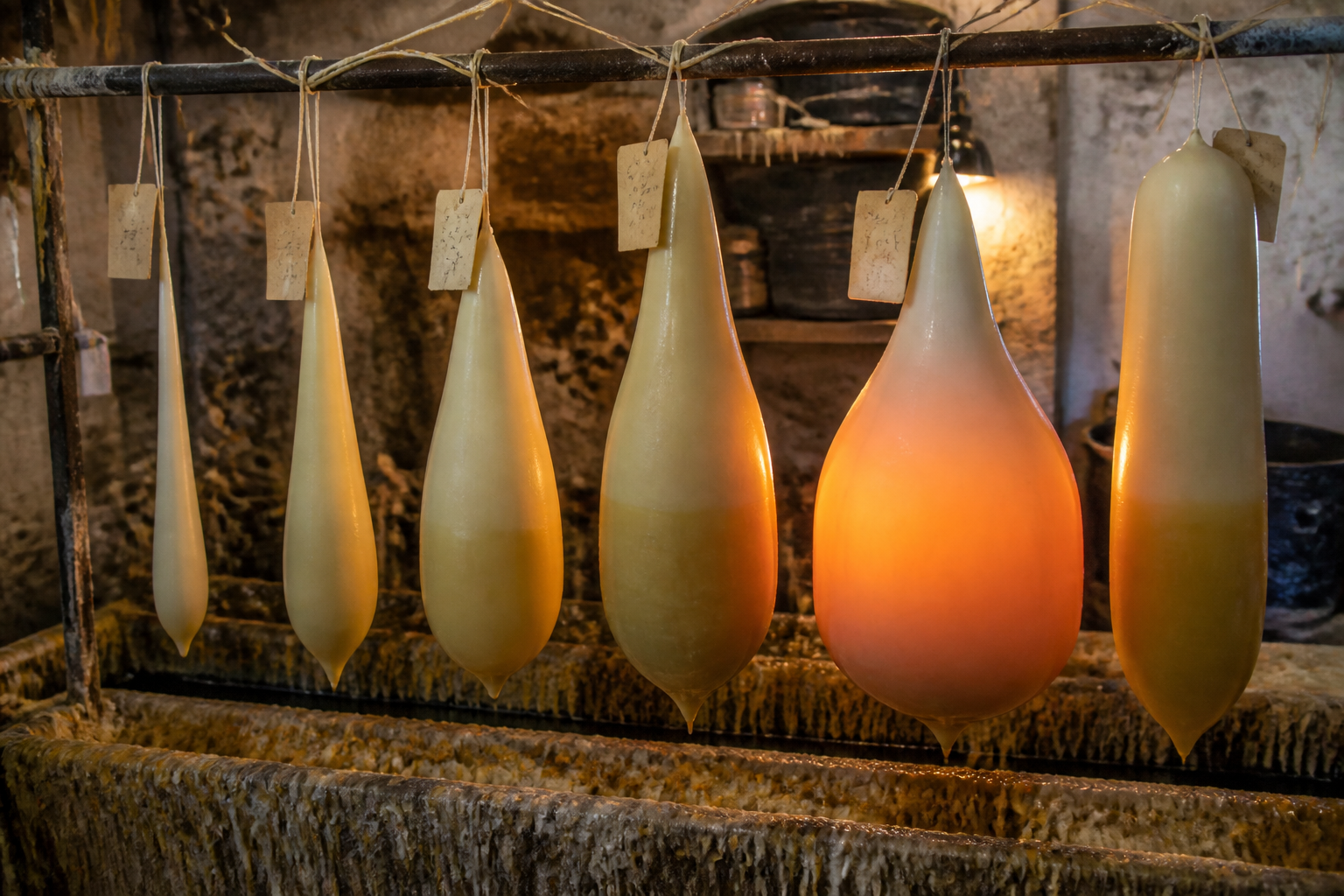 Hanging service layers of different wax thicknesses on the formation rack